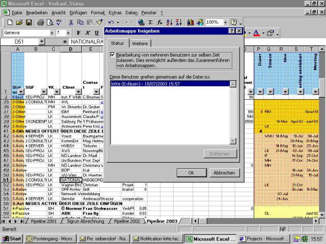 Shared Excel - Arbeitsmappe freigeben - 123629.1 Shared Excel - Arbeitsmappe freigeben - 123629.1